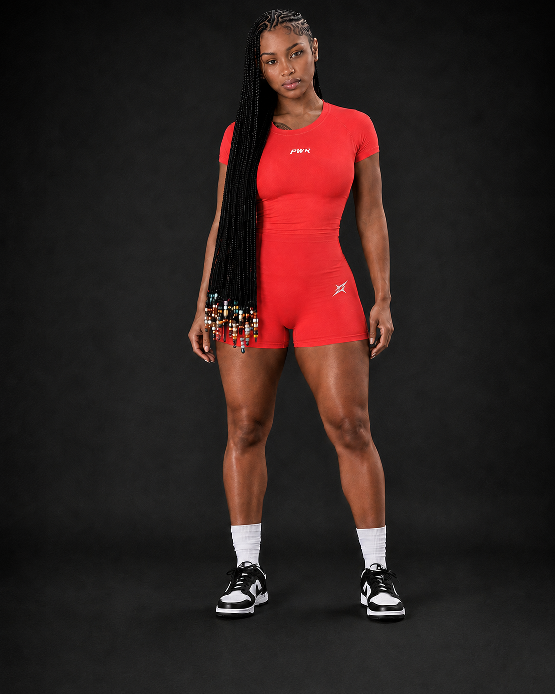 PWR Sculpt Booty-Lift Short Set – Coral Red