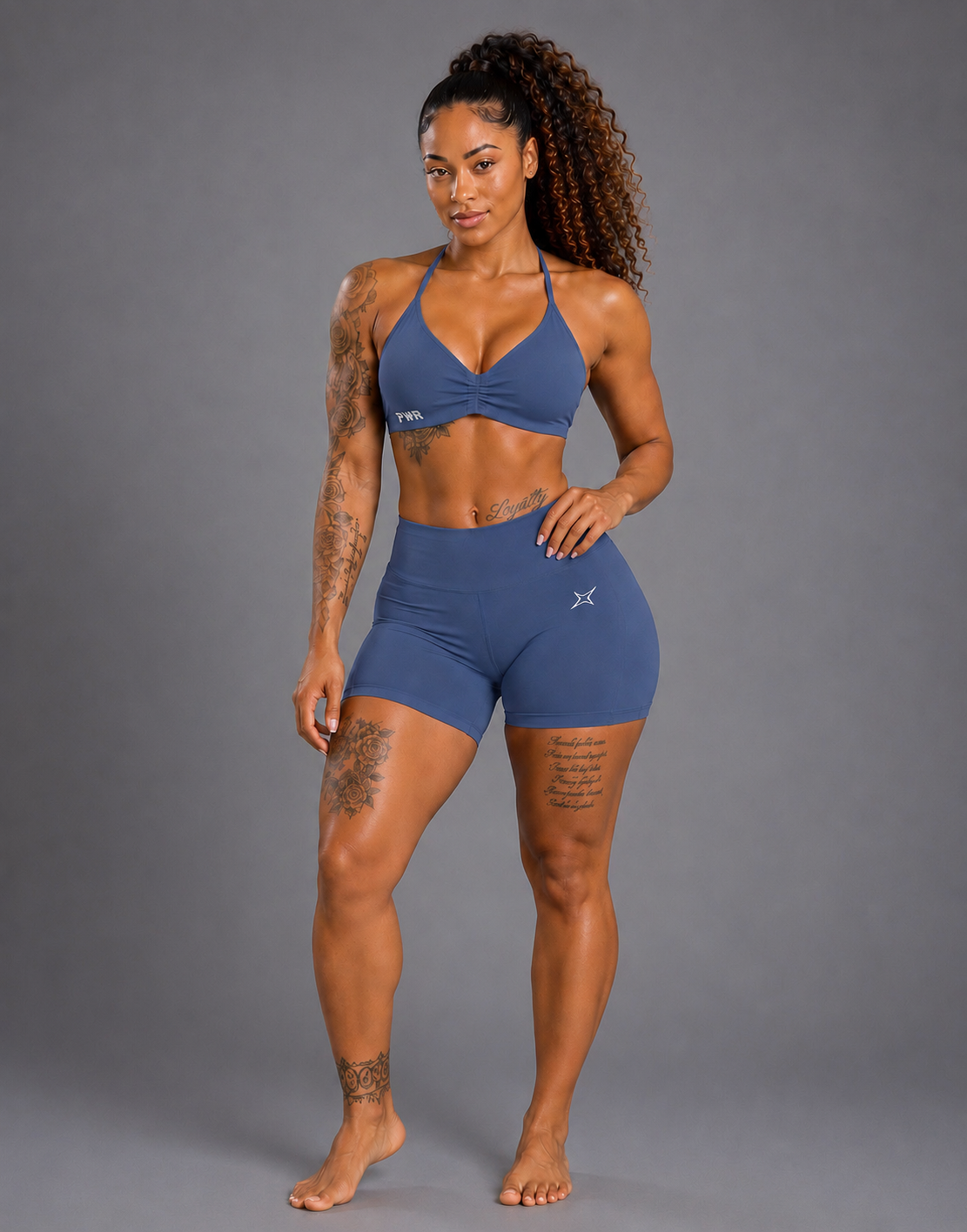 PWR Women’s Performance Short Set Blue