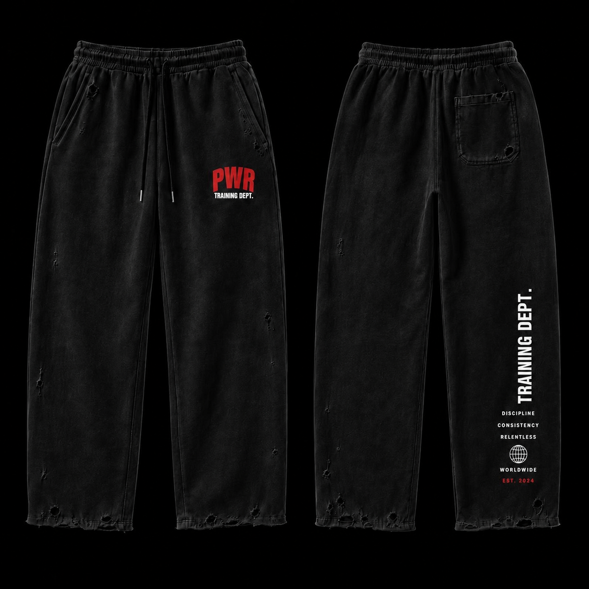PWR Training Dept Distressed Sweatpants