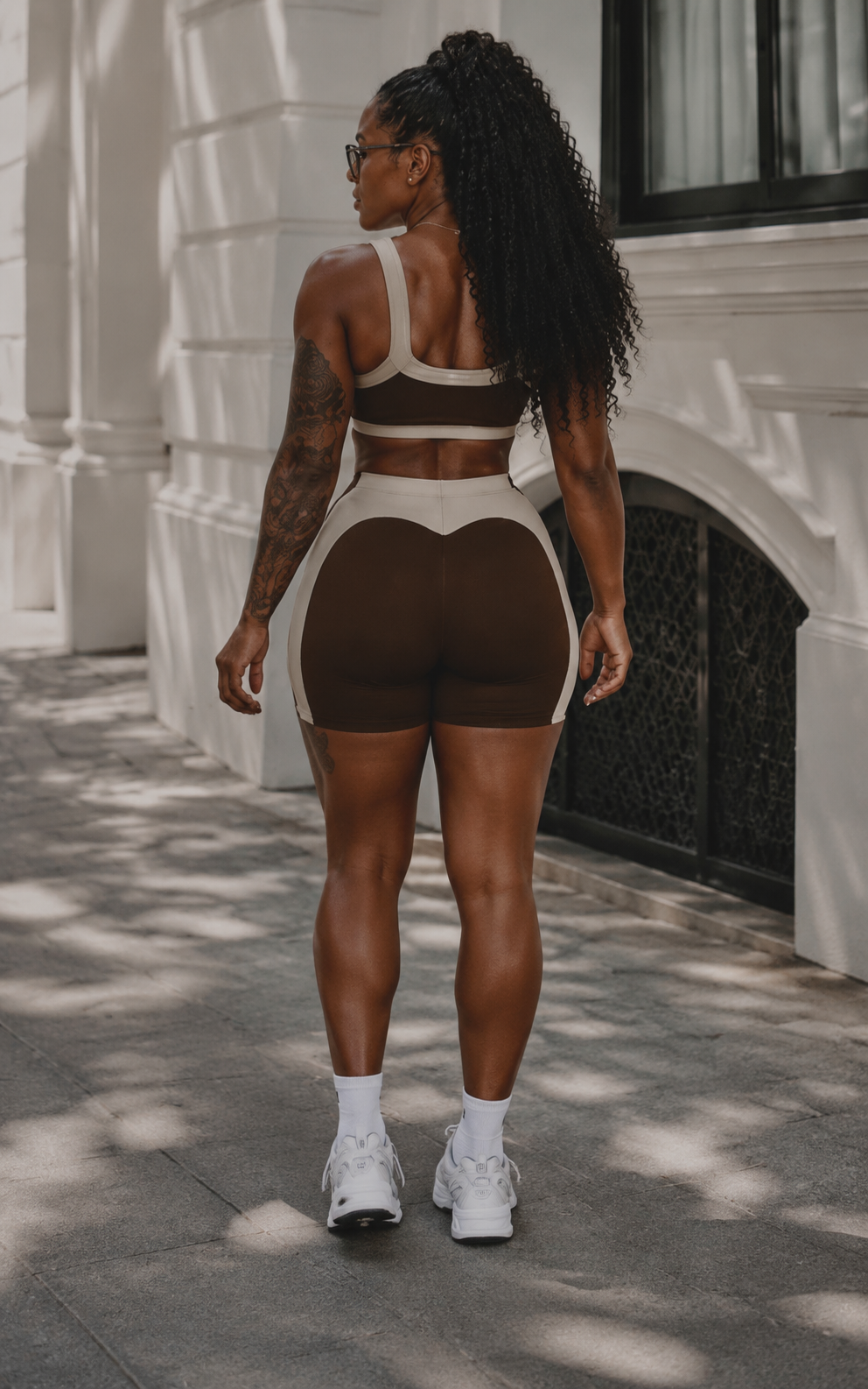 PWR Sculpt Contour Biker Set – Espresso/Cream